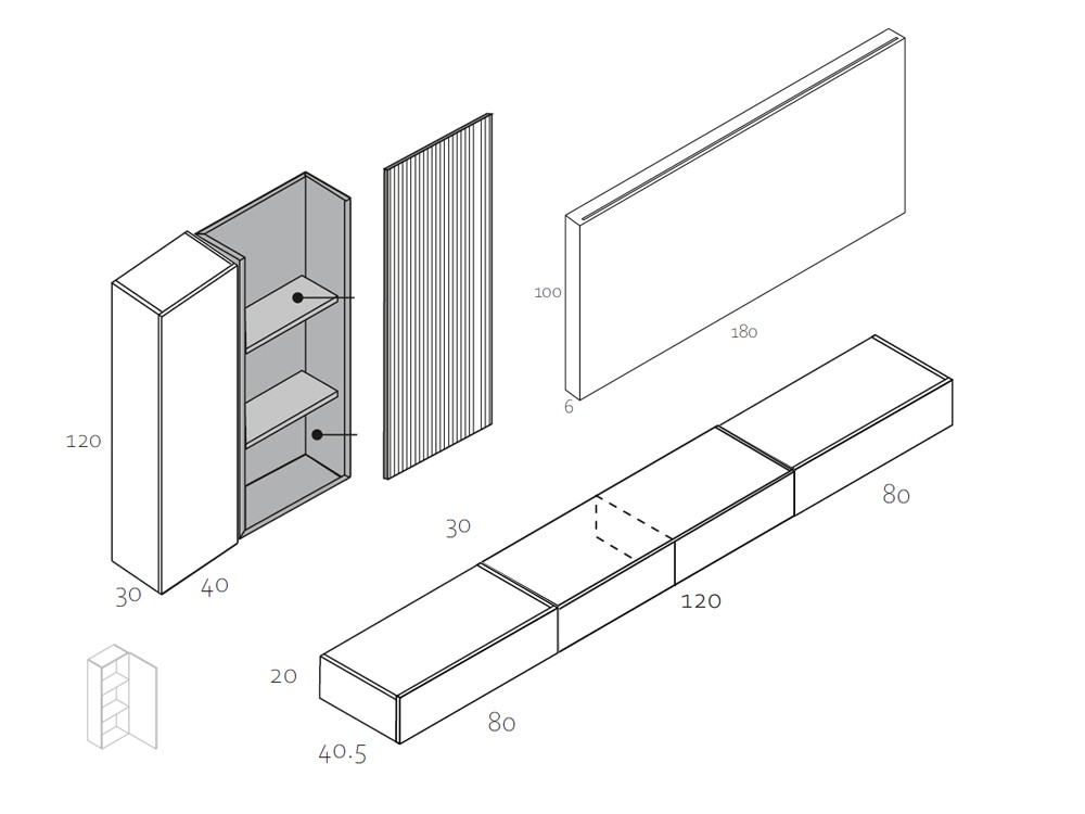 Medidas y módulos para la composición Zoom 504 de García Sabaté