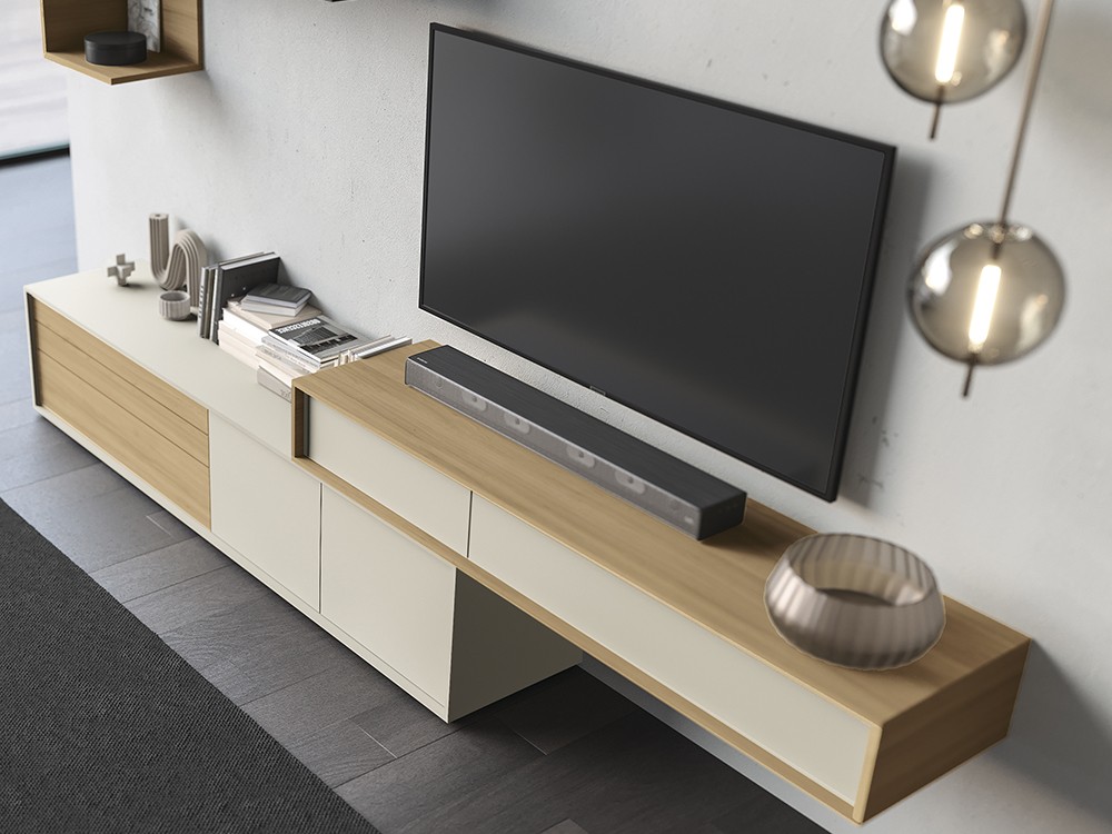 Combina la chapa natural roble con laca en la composición 506 de la colección zoom de García Sabaté