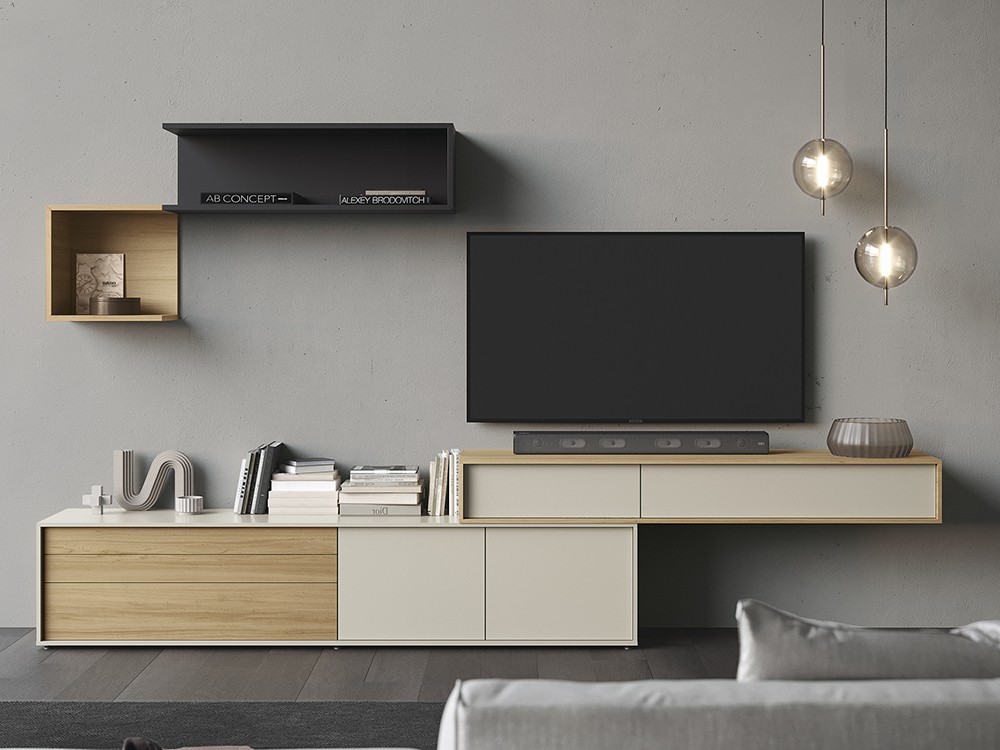 Con un módulos con cajones y puerta y galería abierta, composición zoom 506 de García Sabaté