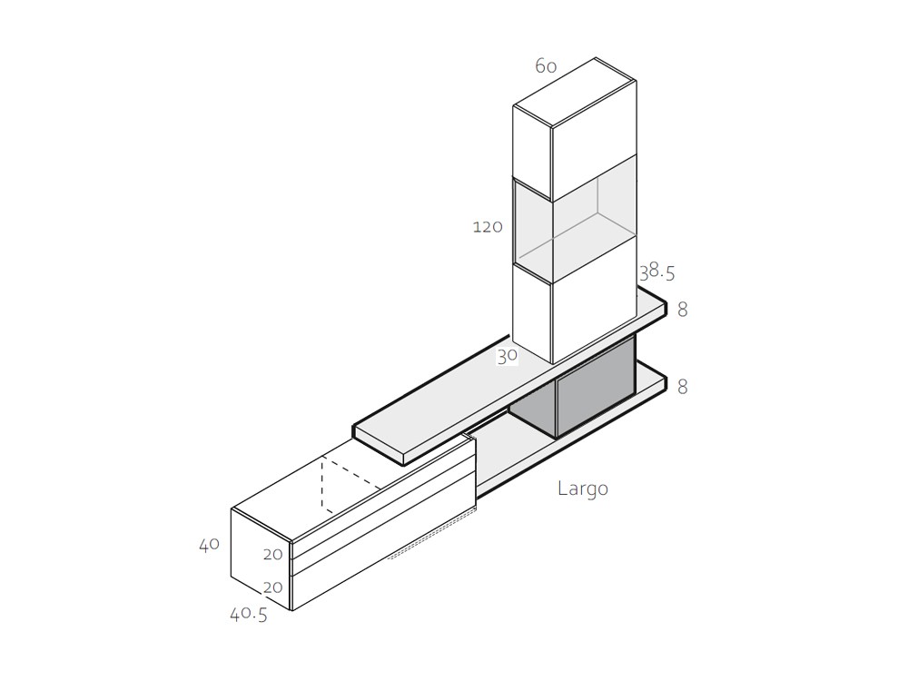 Medidas y módulos de la composición Zoom 511 de García Sabaté