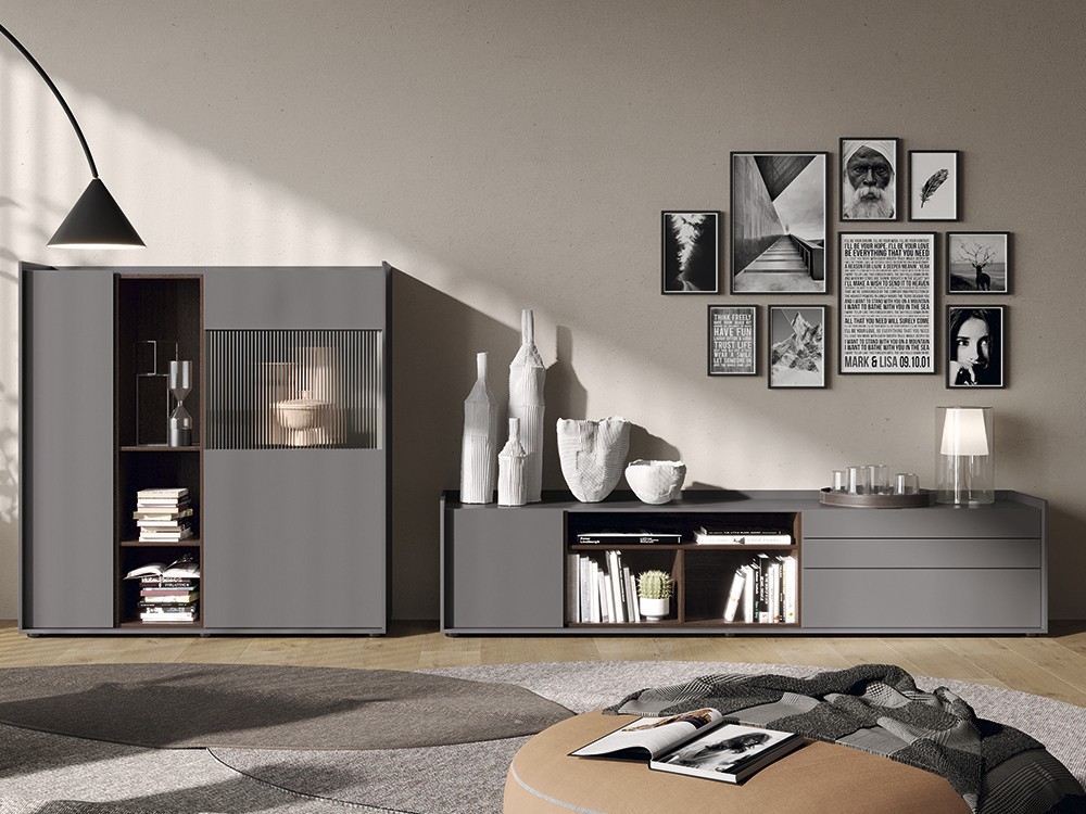 Combina la chapa natural roble con laca en la composición 001 de la colección replay de García Sabaté