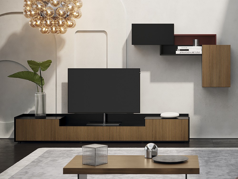 Combina la chapa natural roble con laca en la composición 004 de la colección replay de García Sabaté