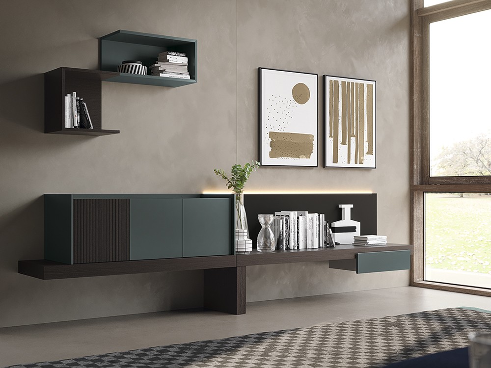 Combina la chapa natural roble con laca en la composición 008 de la colección replay de García Sabaté