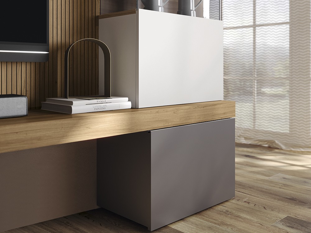 Combina la chapa natural de madera y la laca en la composición Replay 013 de García Sabaté