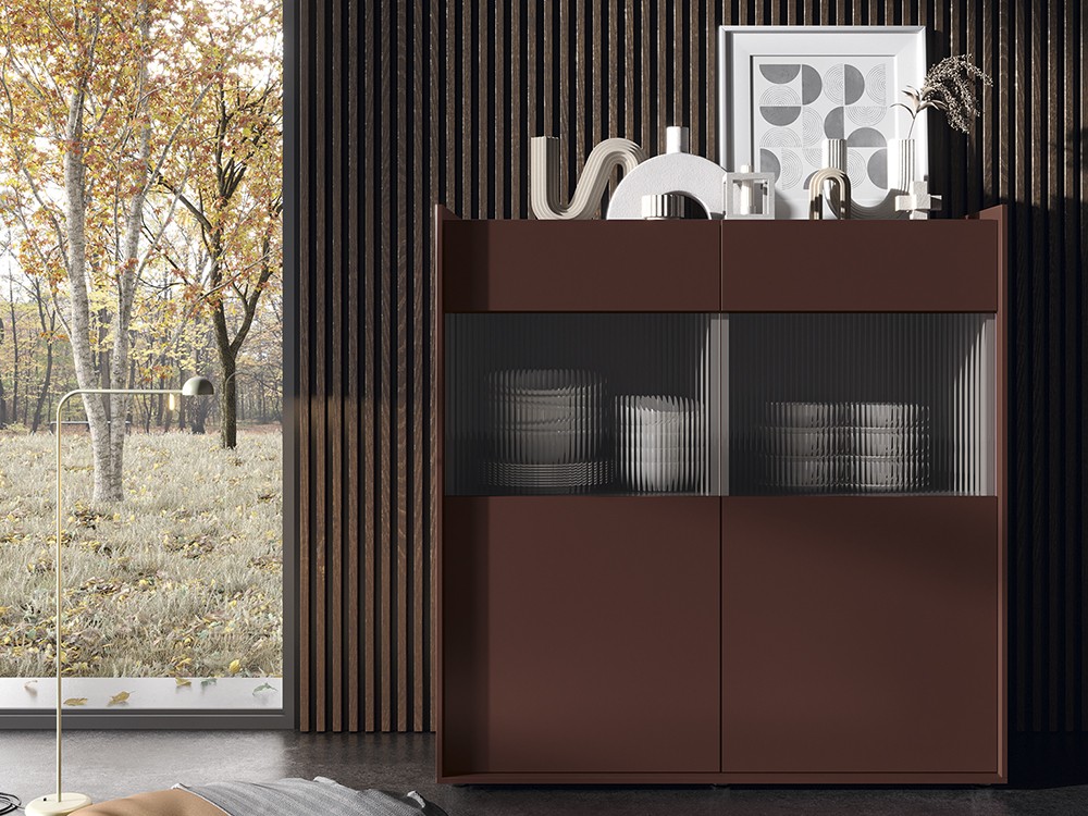 Aparador alto con vitrina 109 de la colección Replay de García Sabaté