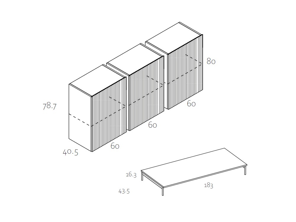 Aparador bajo Soho RP111