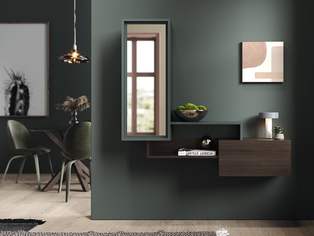 Recibidor con armario con espejo de la colección Replay de García Sabaté 301