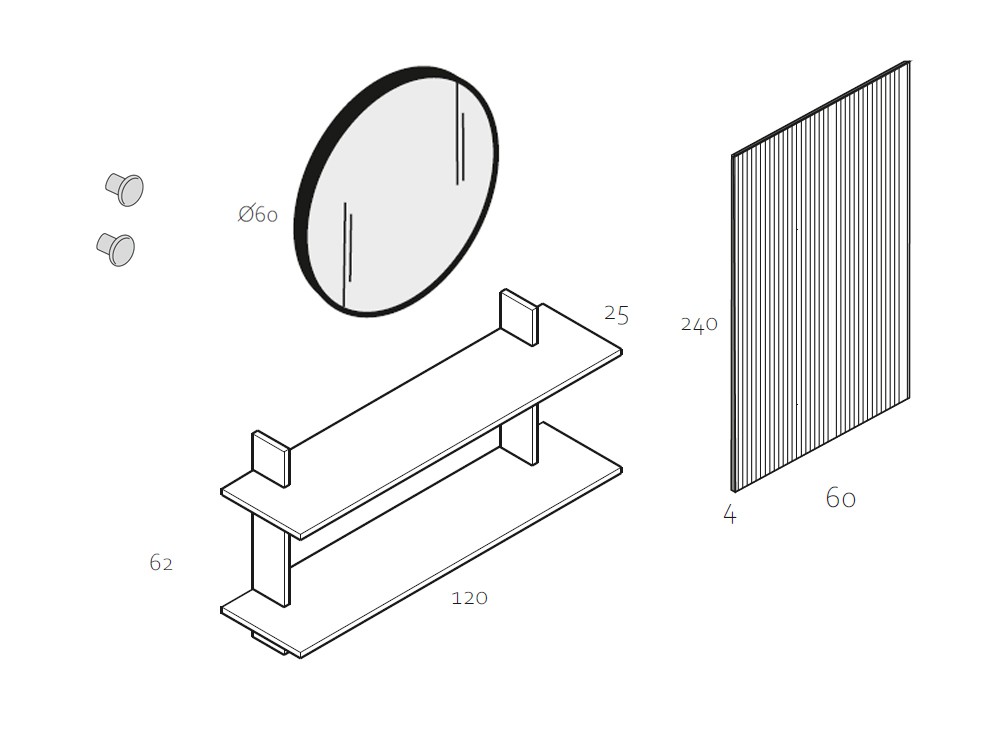 Medidas y módulos del recibidor Replay 302 de García Sabaté