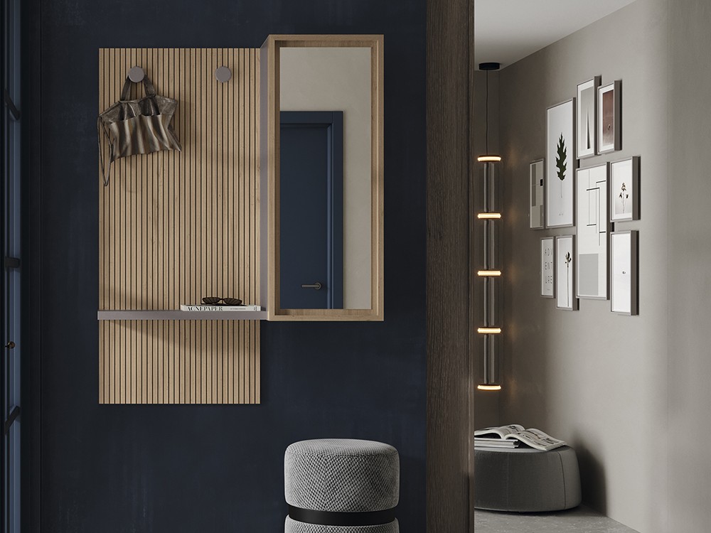 Composición para recibidor Replay 303 de García Sabaté con acabado gris londra mate.