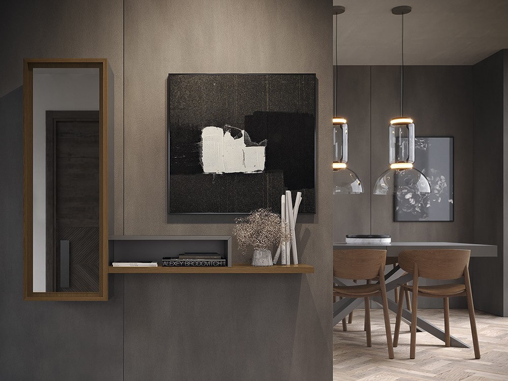 Recibidor con armario con espejo de la colección Replay de García Sabaté 305