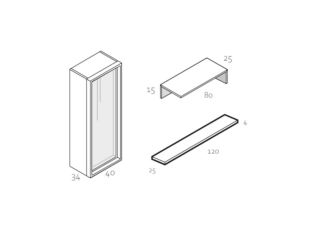 Medidas de la composición para recibidor RP305 de García Sabaté
