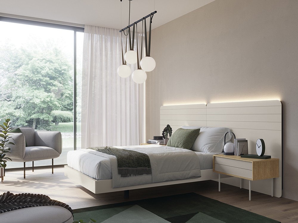 Diseño y calidad en la composición para dormitorio nano con luz led Chic 002 de García Sabaté