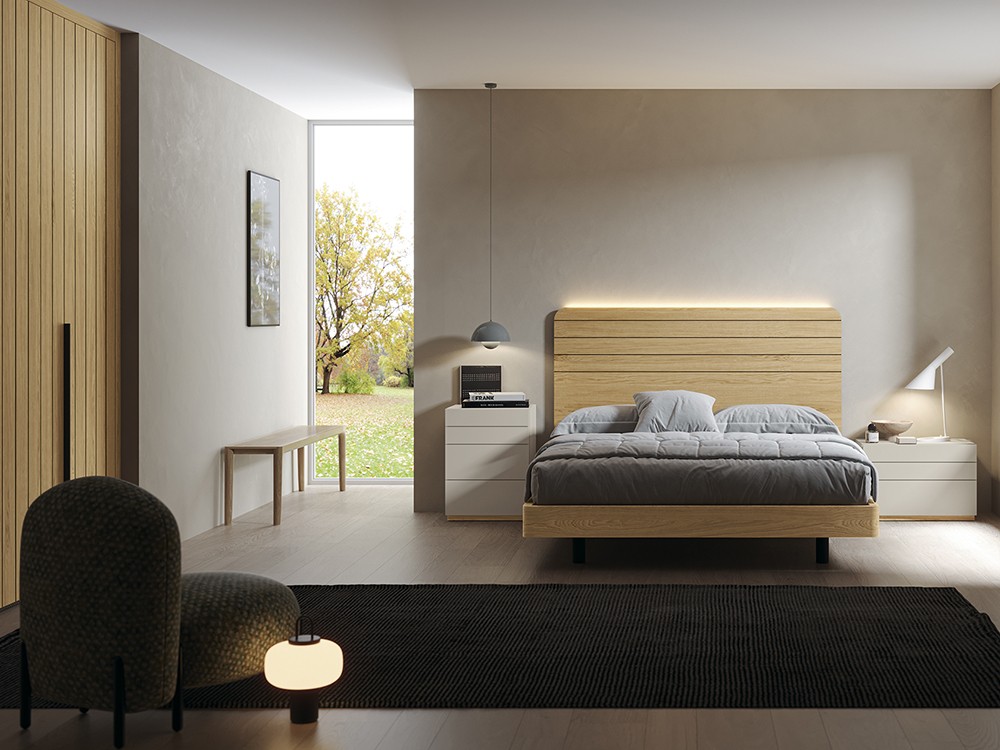 Diseño y calidad en la composición para dormitorio nano class con luz led Chic 004 de García Sabaté