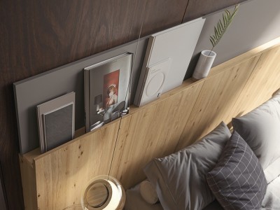 Cabecero Bridge con espacio para almacenaje de la colección Chic de García Sabaté