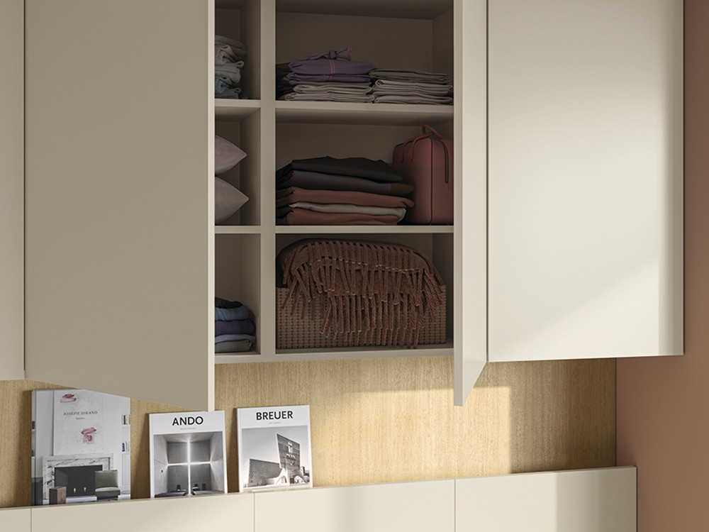 Dormitorio Bridge Slim abatible Chic 007  y puente con armarios García Sabaté