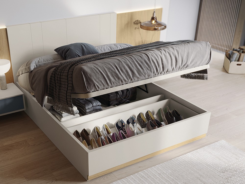 Combina la chapa natural y la laca mate en el dormitorio Siena Jaca de García Sabaté Chic 011