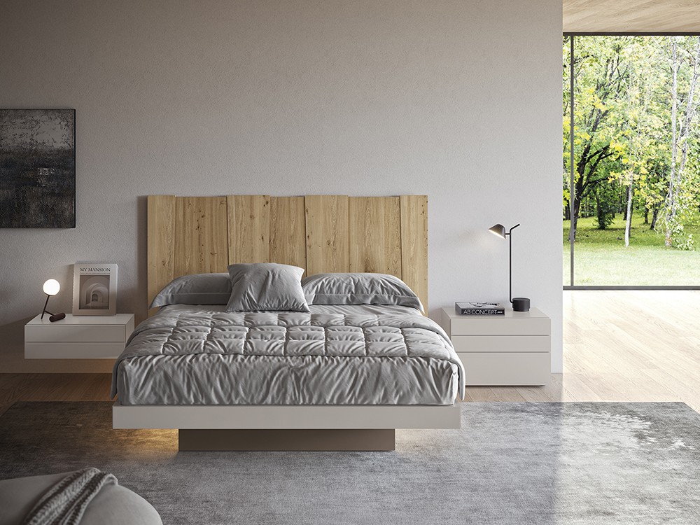 Dormitorio Krypton Float abatible chic 013 en chapa natural de García Sabaté