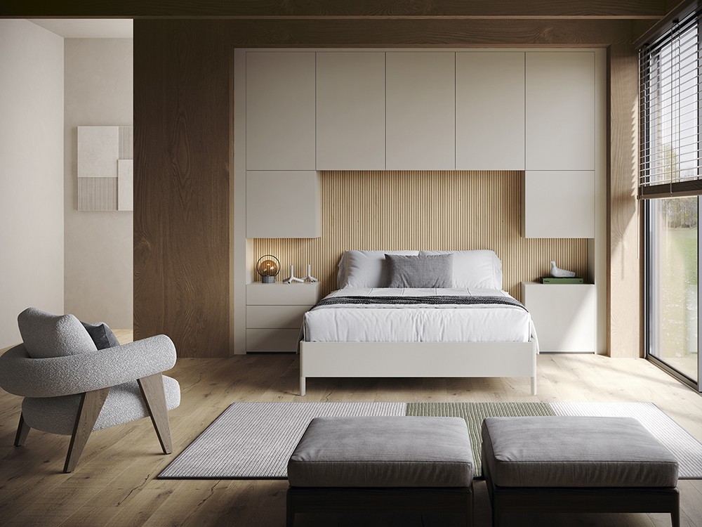 Dormitorio Puente Pannel con almacenaje chic 016 de García Sabaté