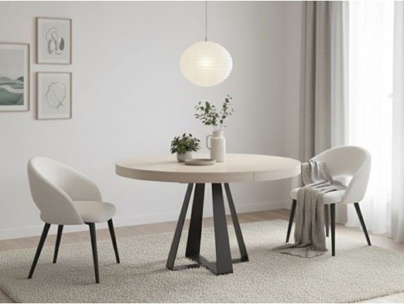 Mesa Aura de Indesan redonda y extensible