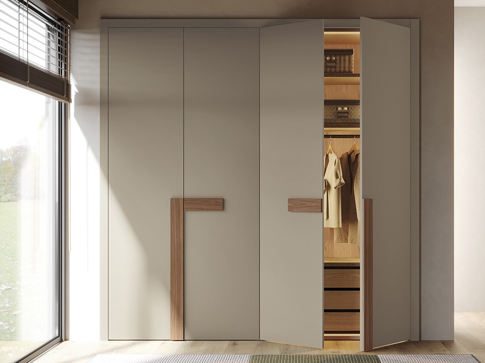 Acabados en lacas, laminados y chapas, tu eliges tu armario Cross Horizon M008 de García Sabaté