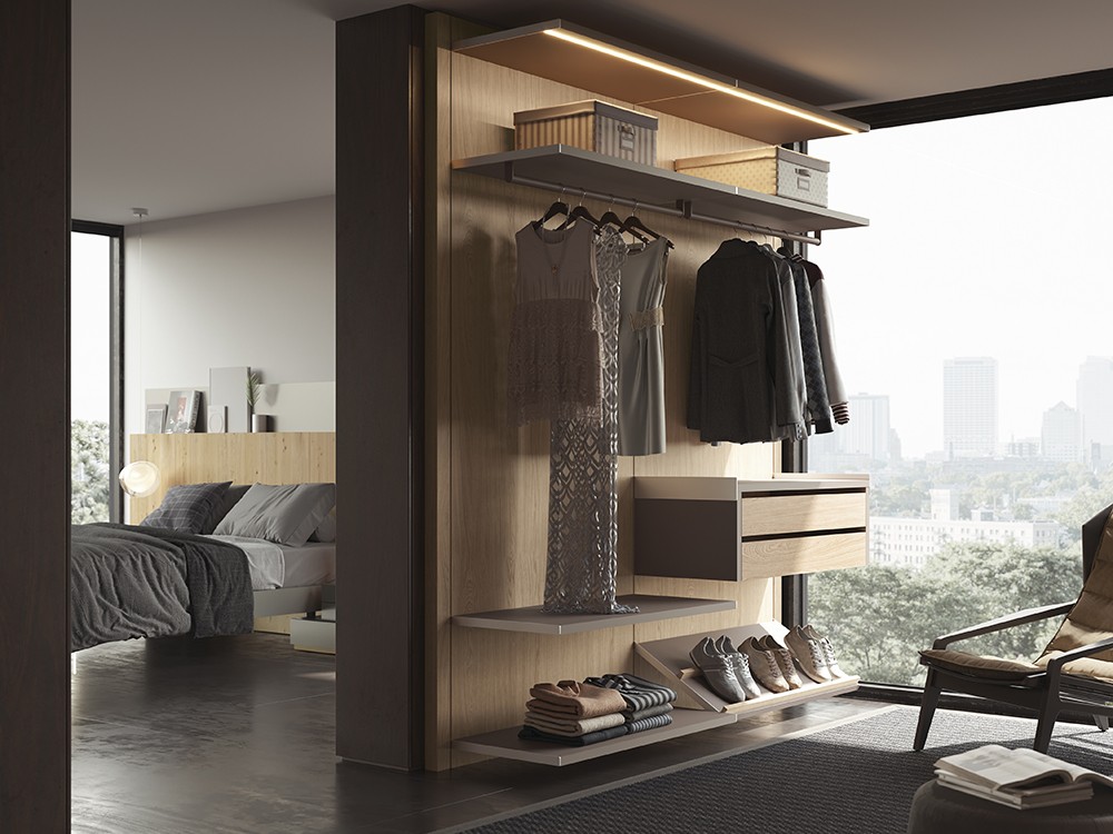 Vestidor a medida paneles de la colección Misura de García Sabaté