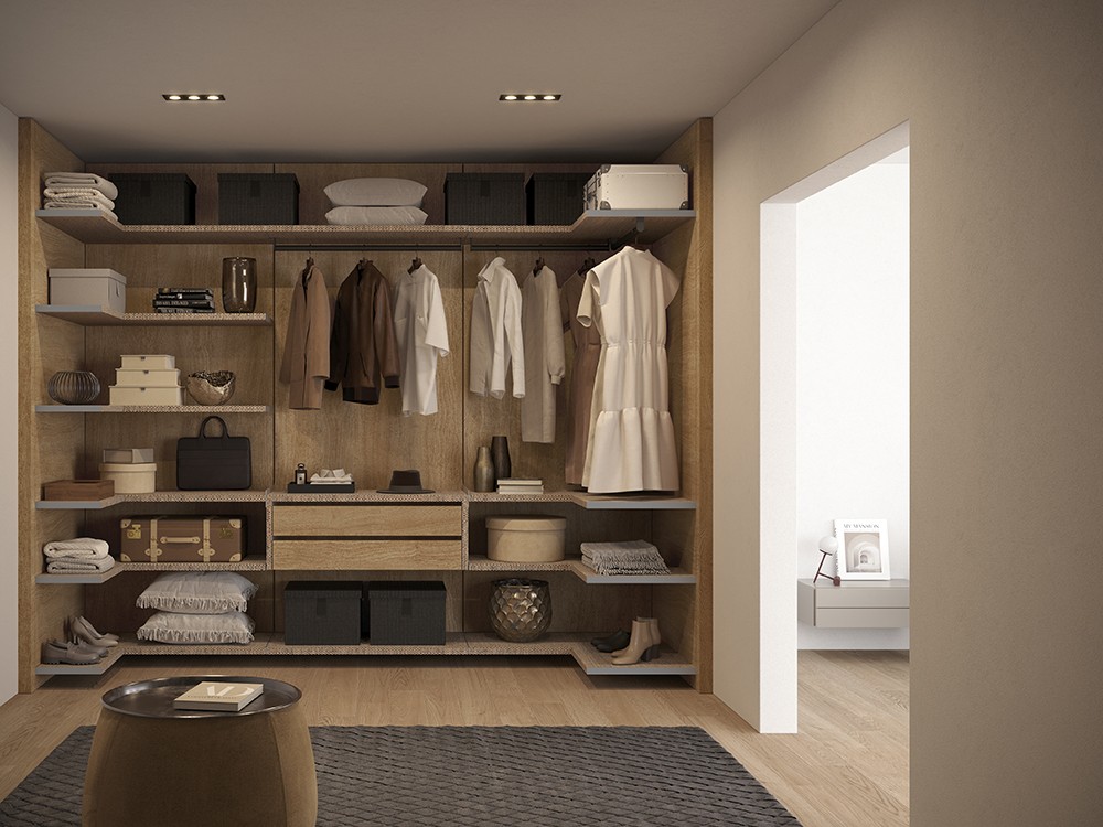 Vestidor a medida paneles de la colección Misura de García Sabaté