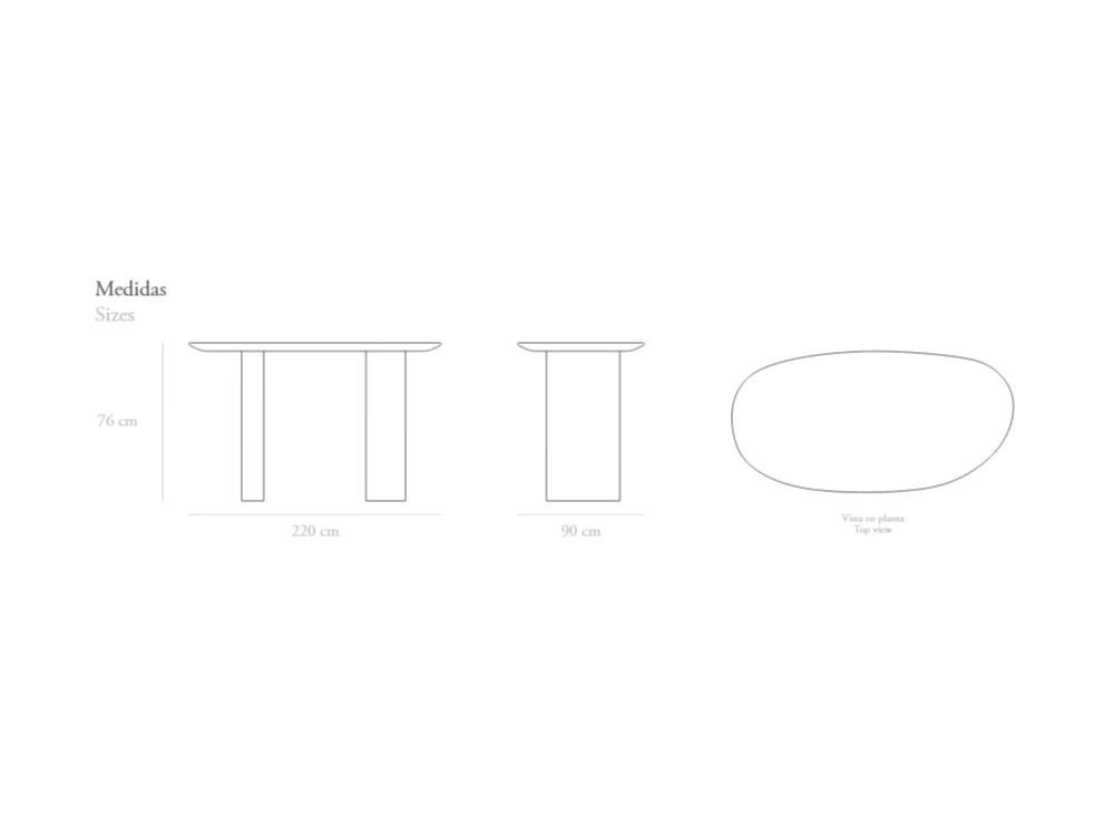 Medidas consola Brisa de Unika