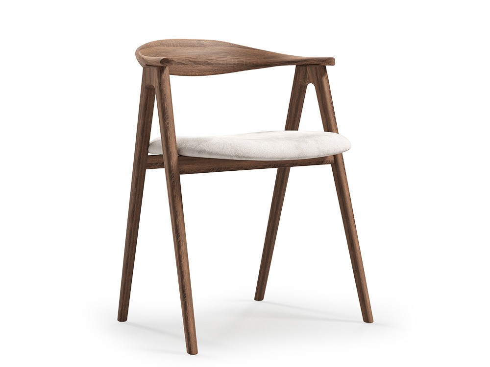 Silla de comedor de madera de fresno natural Lyra de Unika