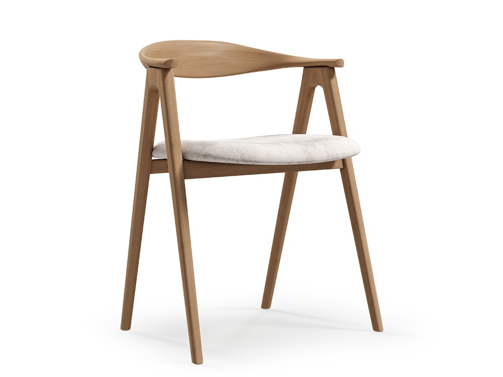 Elige si quieres la silla en acabado natural o nogal Lyra de Unika