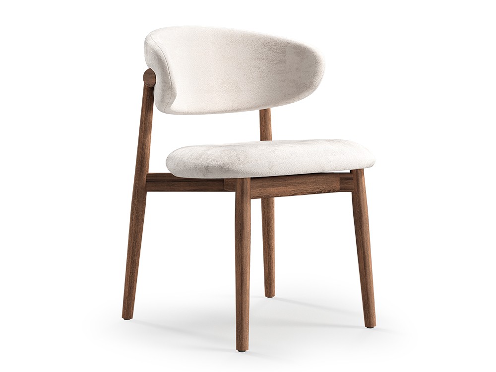 Silla de comedor de madera en acabado nogal Selen de Unika