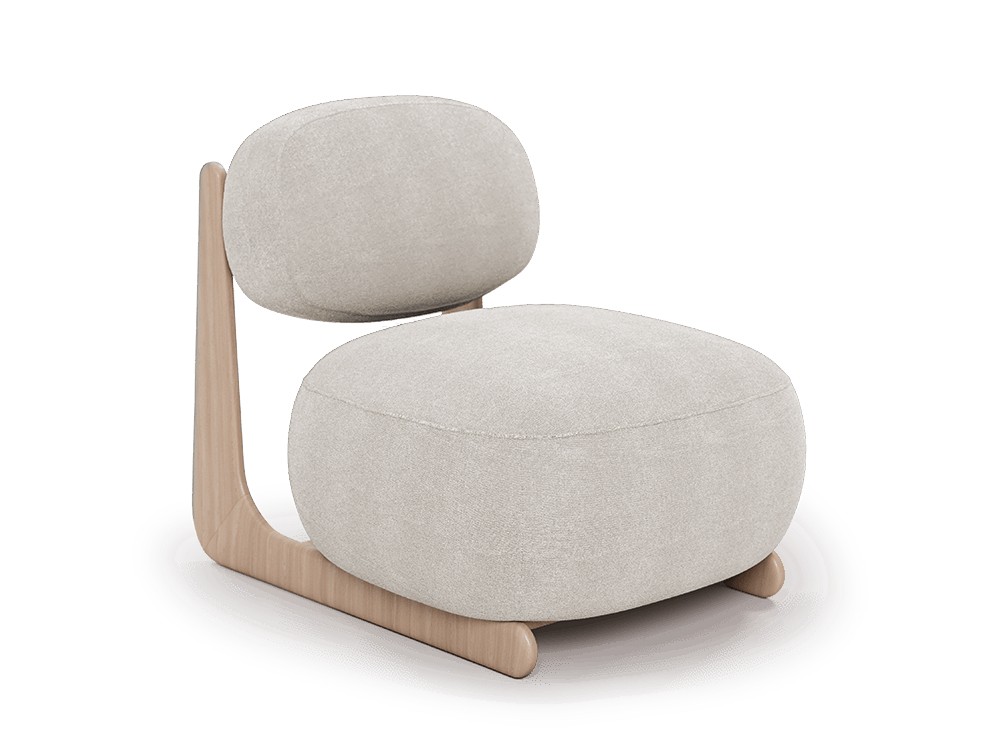 Puedes elegir entre los dos tapizados disponibles para la butaca Mare de unika