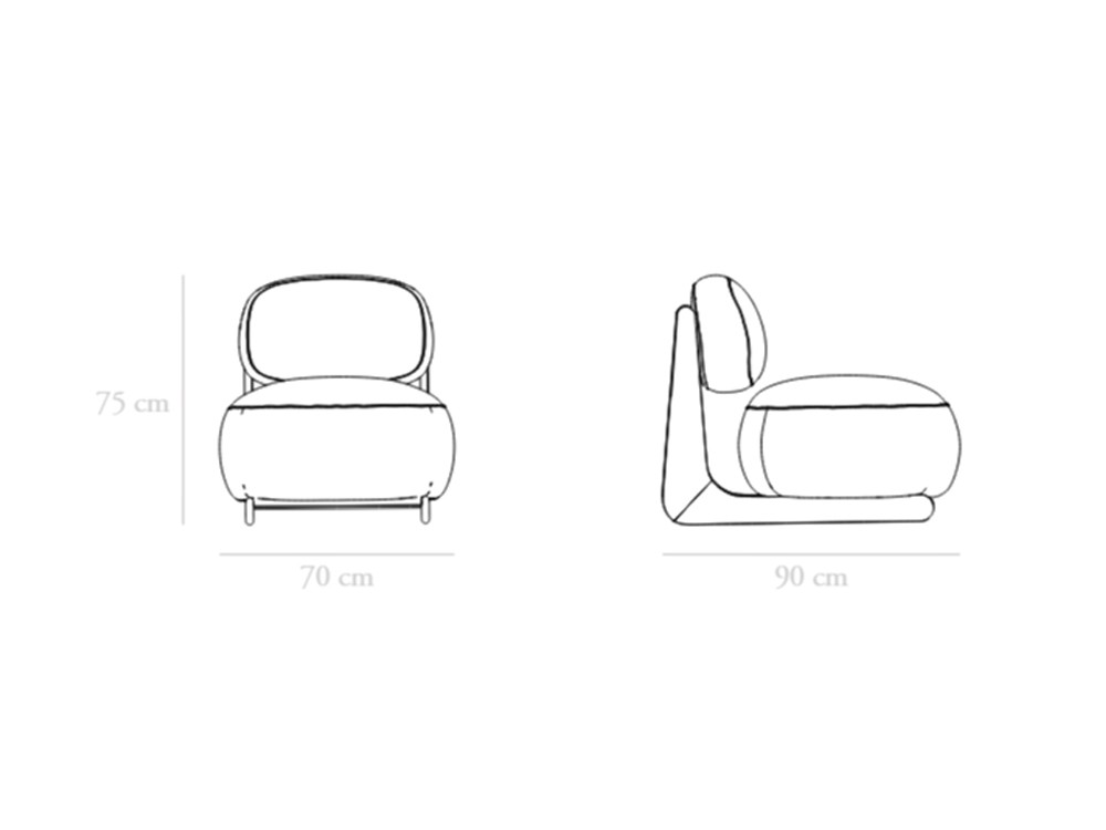 Medidas de la butaca Mare de Unika