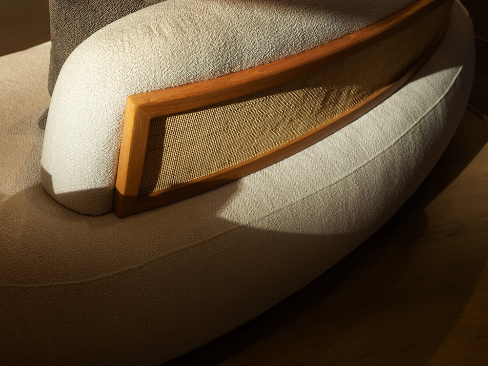 Detalle del respaldo del sofá Onda de Unika