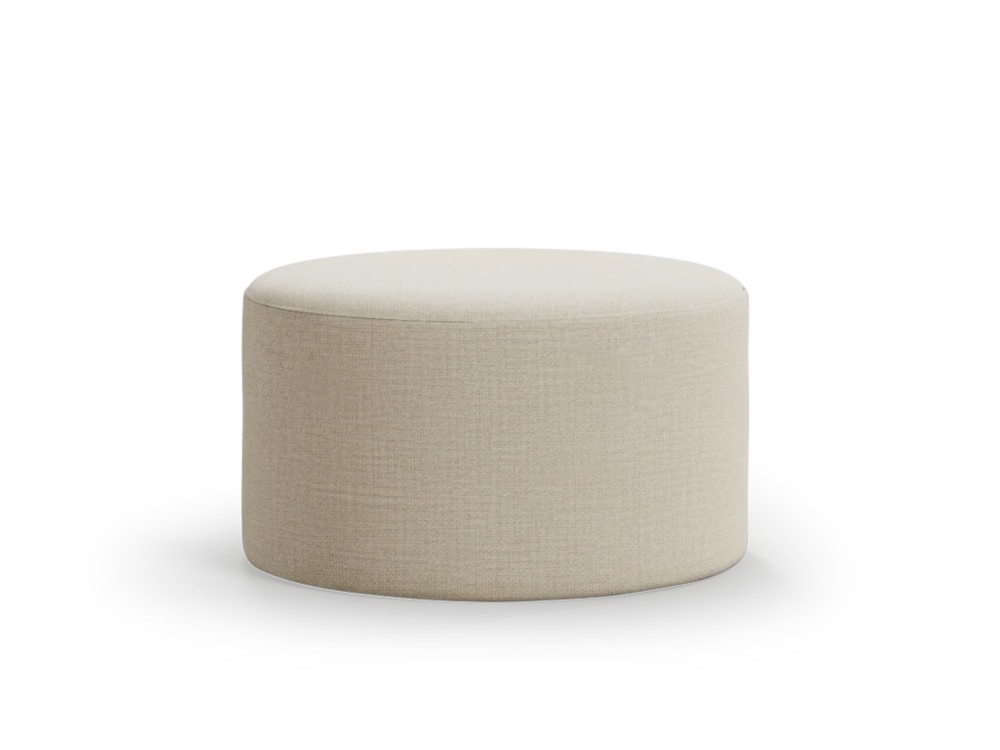 Puf Agatha disponible en dos medidas, personalizable en tapizados.