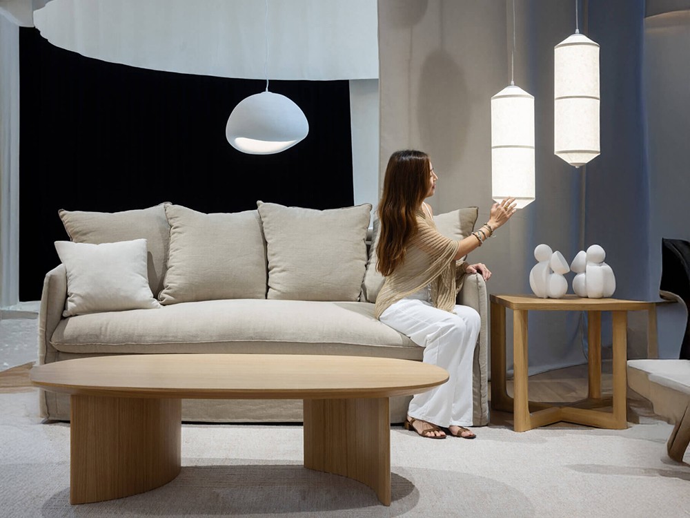 Combina la lámpara colgante Fuji con otras piezas de la colección unika everyday mediterranean