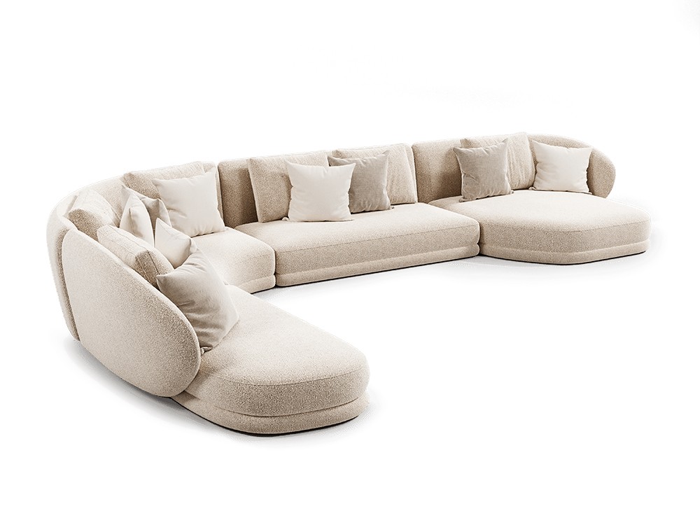 Composición en rincón del sofá Praga de la colección unika everyday mediterranean.