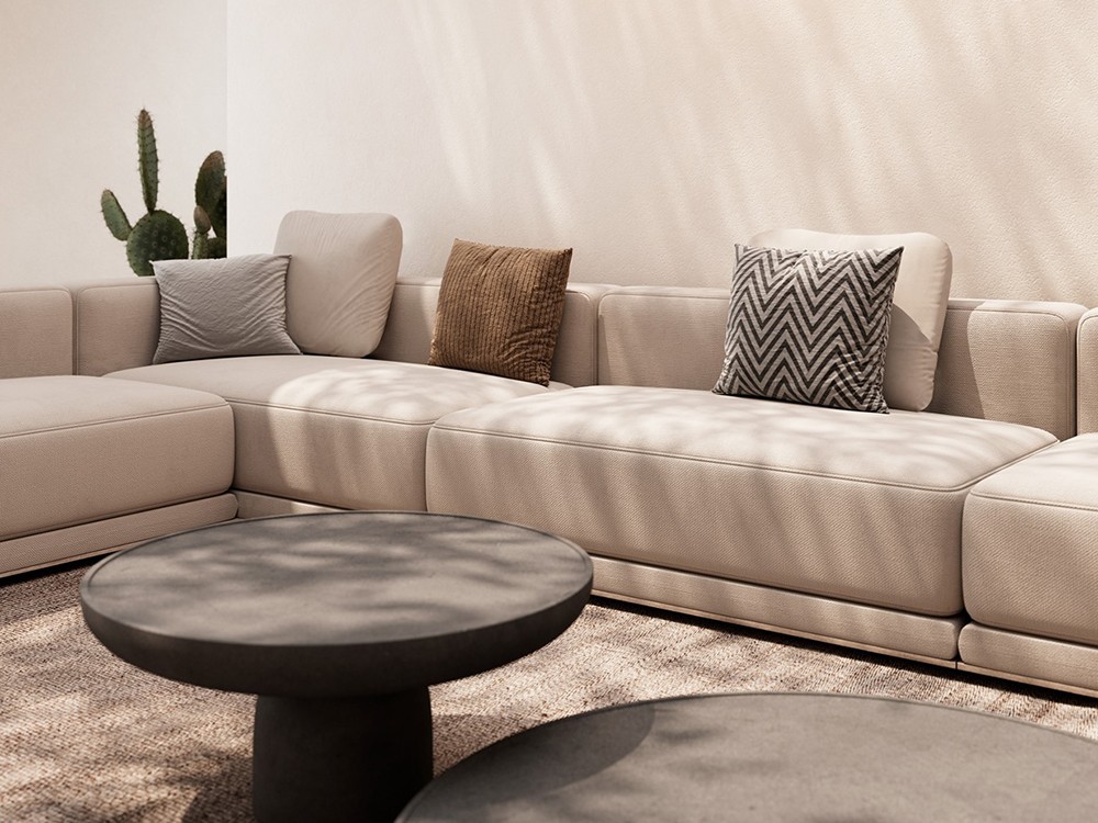 Combina el sofá Sofía con otras piezas de la colección Everyday Mediterranean de Unika