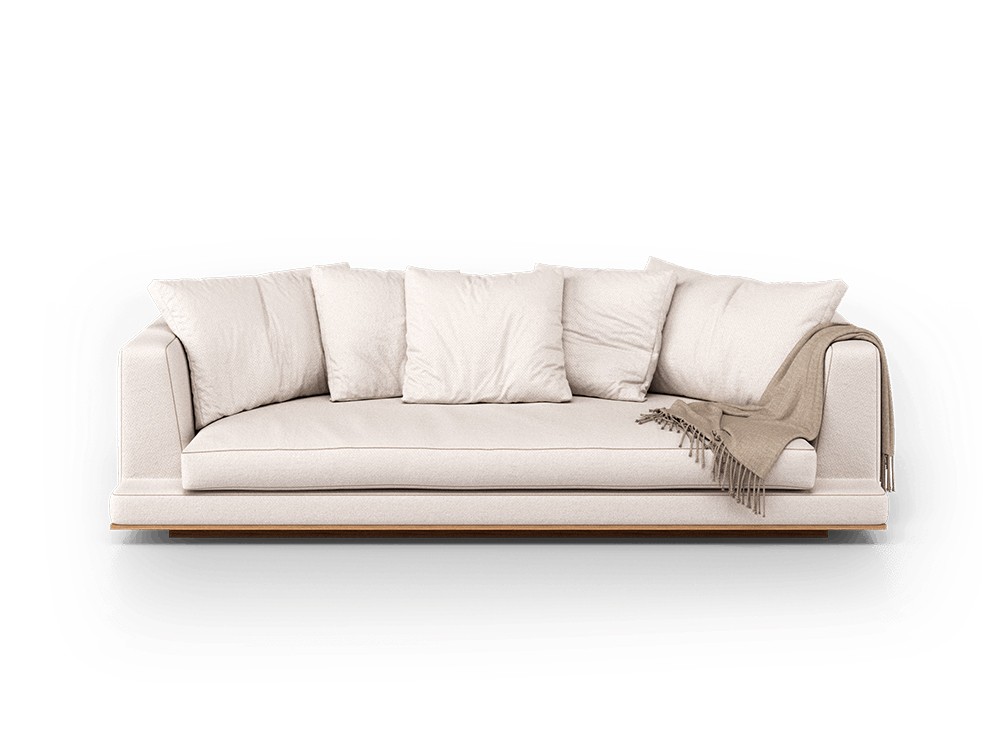 Sofá tapizado en tejido personalizable de Unika, sofá Milano.