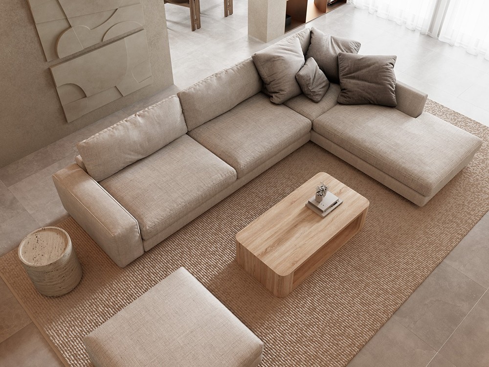 Sofá tapizado en tejido personalizable de Unika, sofá Boston