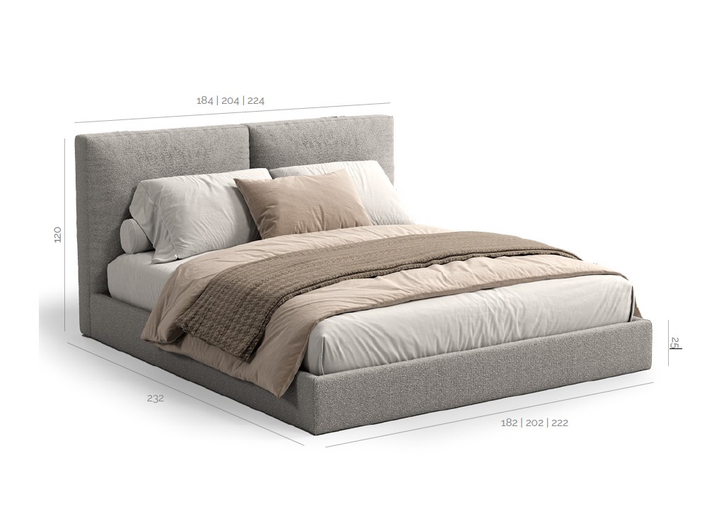 Medidas de la cama tapizada Tokio de Unika