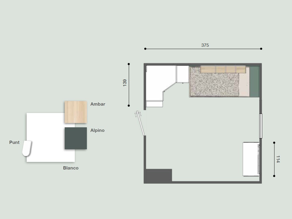 Medidas dormitorio completo AD050 de Glicerio Chaves