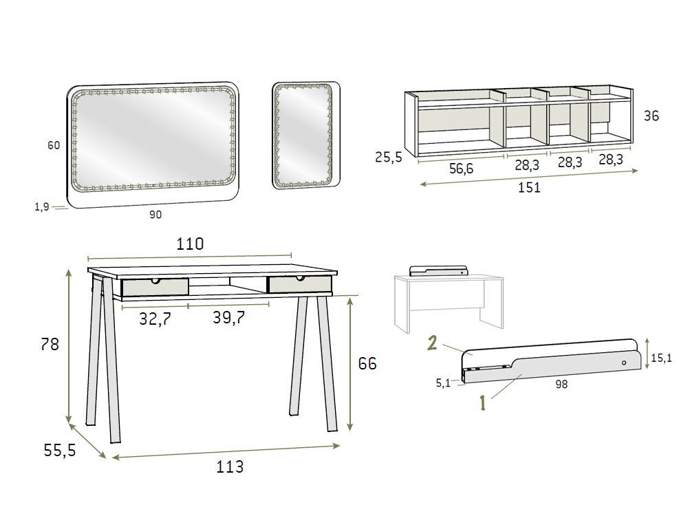 Medidas composición AD050 de Glicerio Chaves