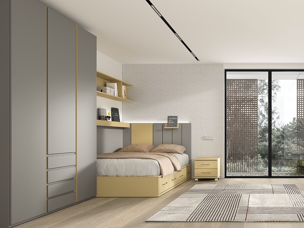 Detalle del dormitorio 051 de la colección Advance de Glicerio Chaves