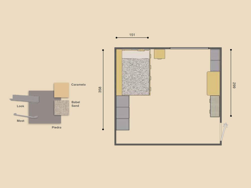 Medidas dormitorio completo AD051 de Glicerio Chaves
