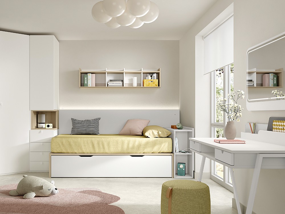 Dormitorio con cama nido extraíble premium Advance Glicerio Chaves