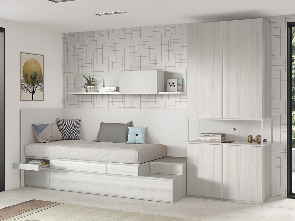 Puedes elegir el color para personalizar tu dormitorio juvenil a medida 052 Advance Formas de Glicerio Chaves