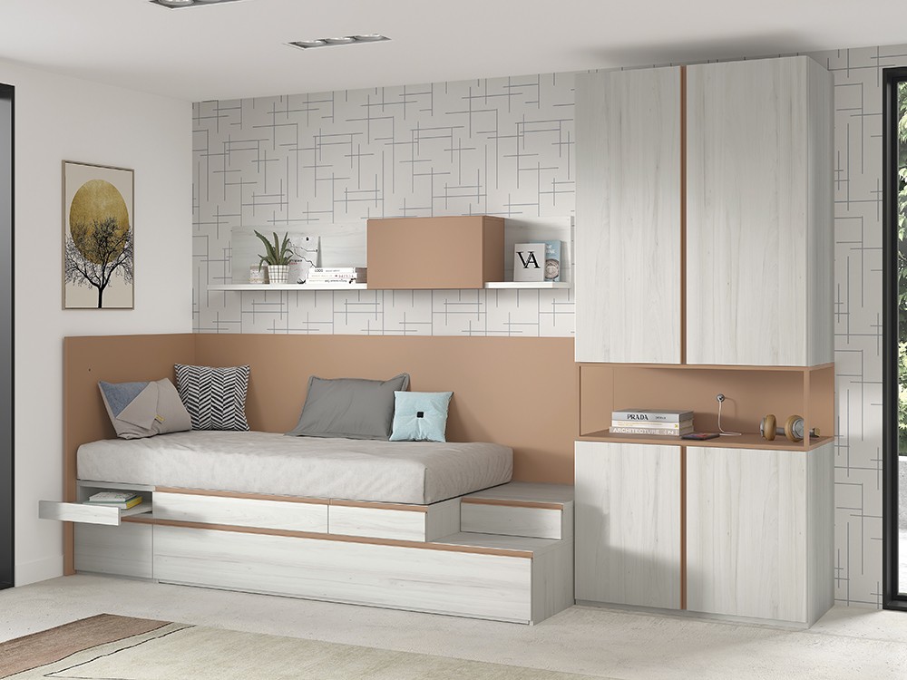 Dormitorio completo personalizable de la colección Advance Formas 052 de Glicerio Chaves