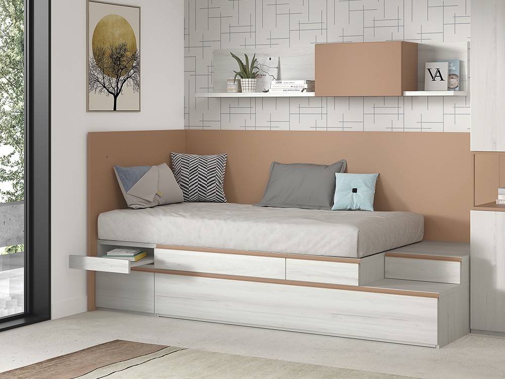 Cama nido con arrastre y cajones AD052 de Glicerio Chaves
