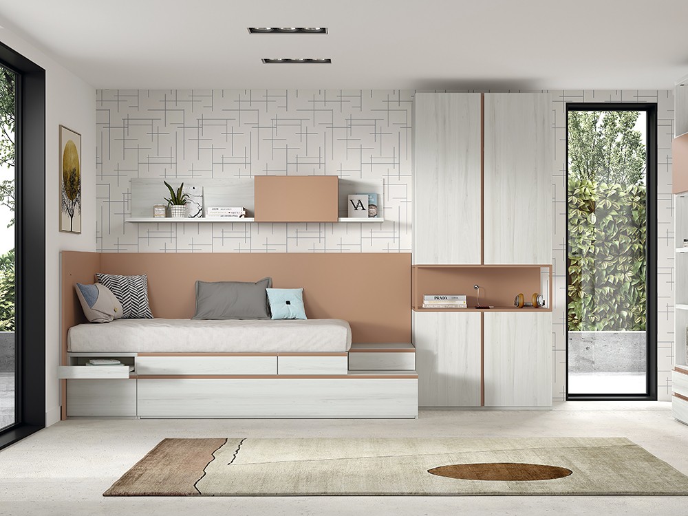 El dormitorio completo incluye el armario y la zona de estudio AD052 Glicerio Chaves