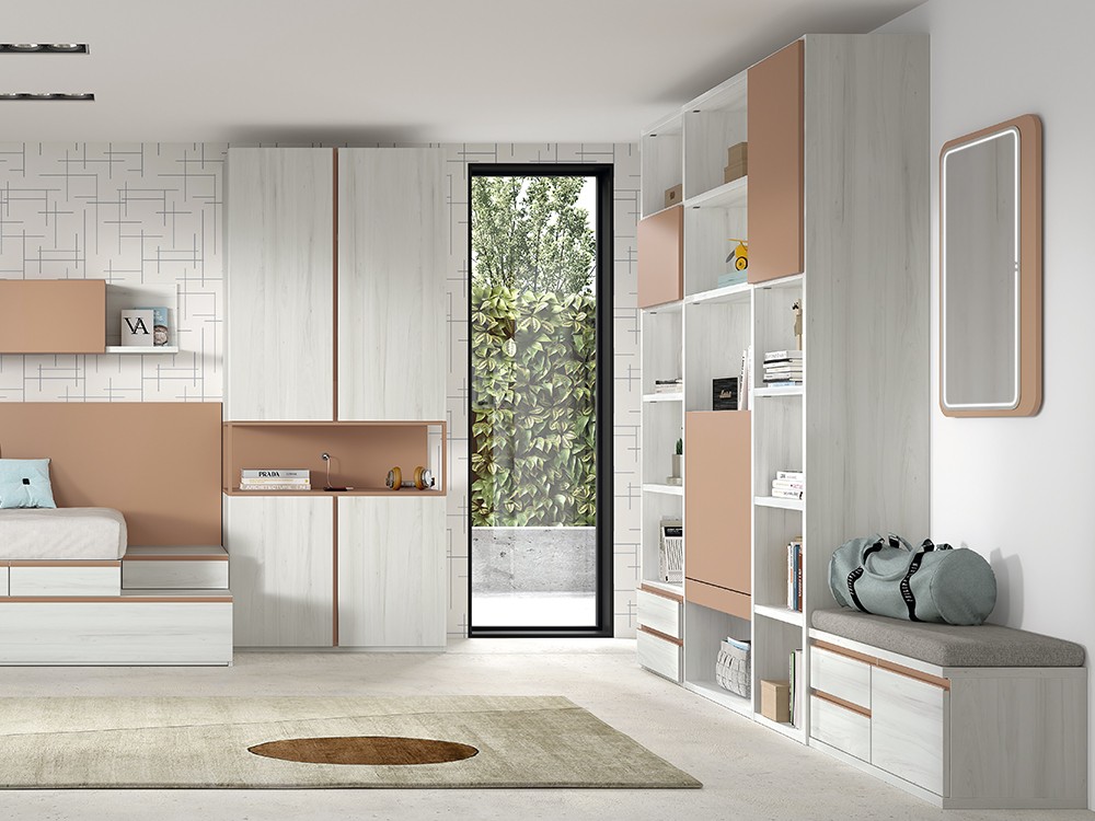 Zona de estudio personalizable de la colección Advance Formas de Glicerio Chaves